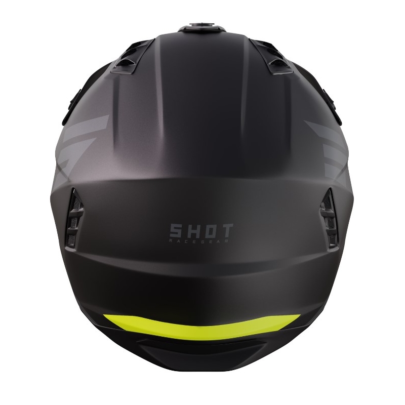 Motorfietshelm Shot Jump Tricks zwart-fluo geel