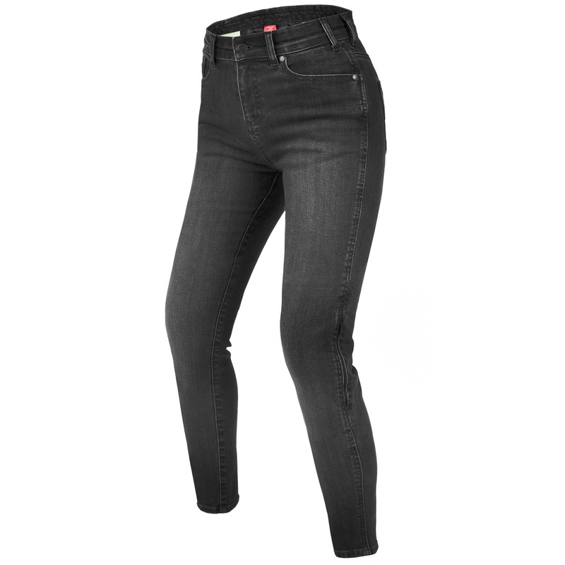 Dames Rebelhorn Classic III SF gewassen zwarte motorjeans uitverkoop