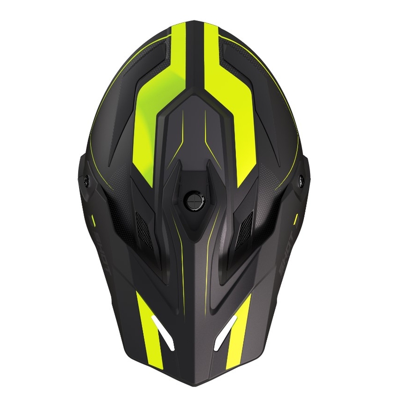 Enduro Helm Shot Trek Rally zwart-fluo geel