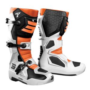 Shot Race 6 motorlaarzen wit-zwart-oranje