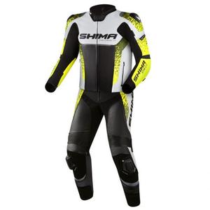 Shima STR 2.0 zwart-wit-fluo gele motoroverall