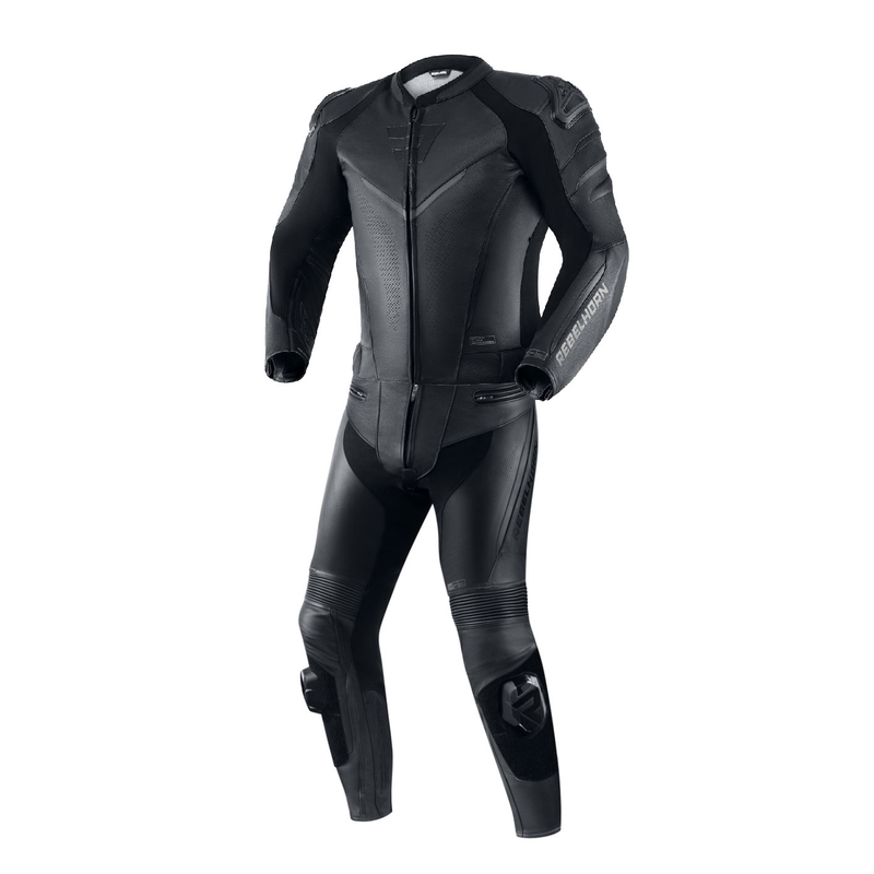 Rebelhorn Fighter Zwarte Motoroverall uitverkoop