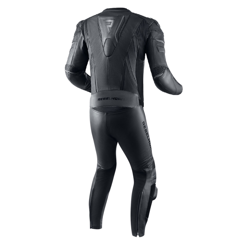 Rebelhorn Fighter Zwarte Motoroverall uitverkoop