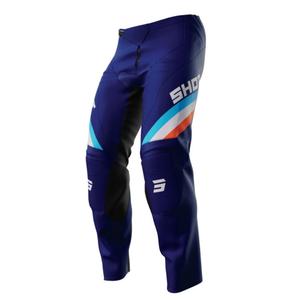 Kinder motorcrossbroek Shot Raw Kid Tracer wit en blauw uitverkoop