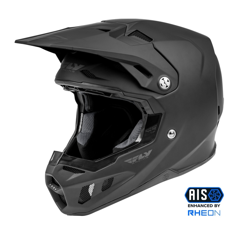 Motorcrosshelm FLY Racing Formula Massief zwart mat
