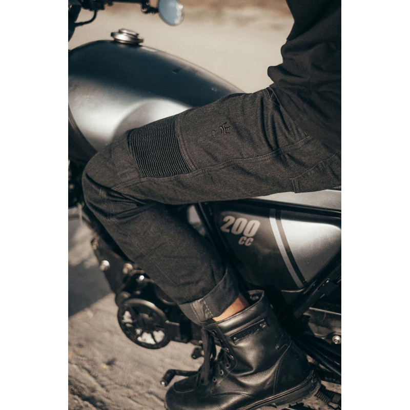 Motorjeans PANDO MOTO KarlDo Slim zwart uitverkoop
