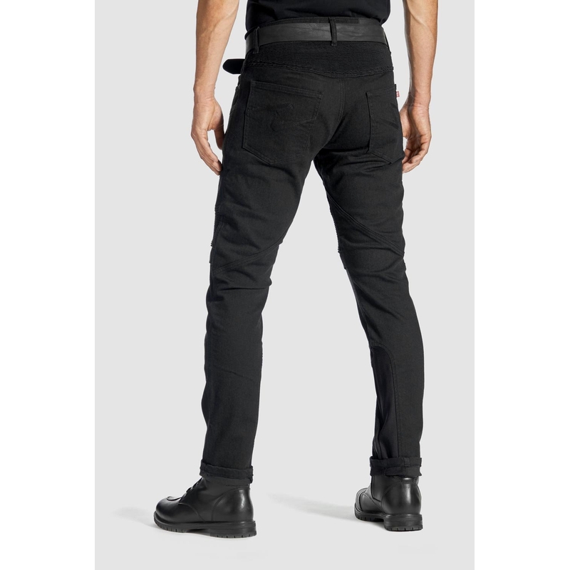 Motorjeans PANDO MOTO KarlDo Slim zwart uitverkoop
