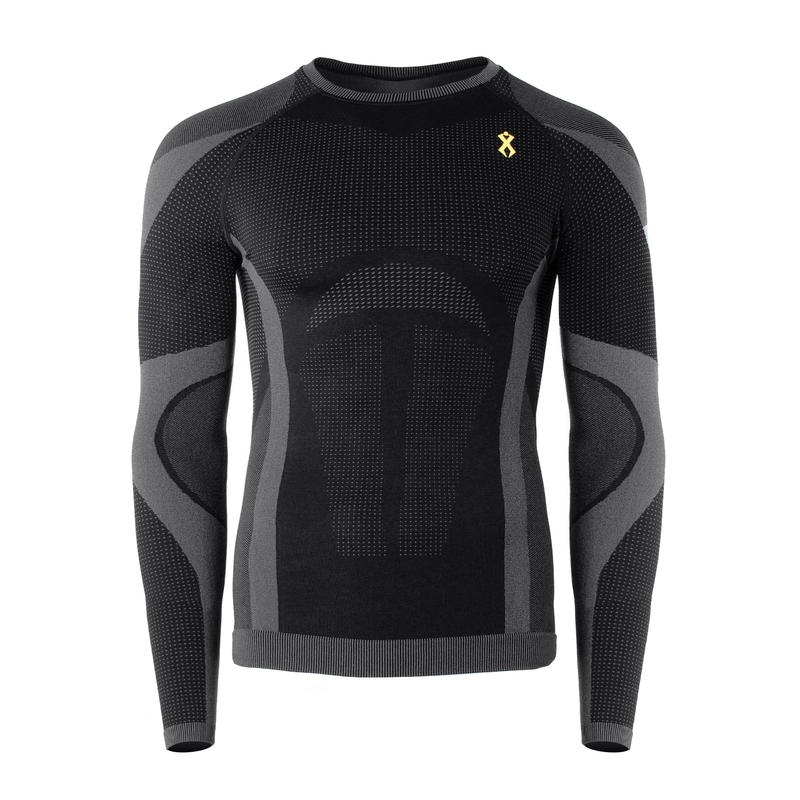 Functioneel T-shirt voor heren Rilax Noah, zwart - lange mouwen