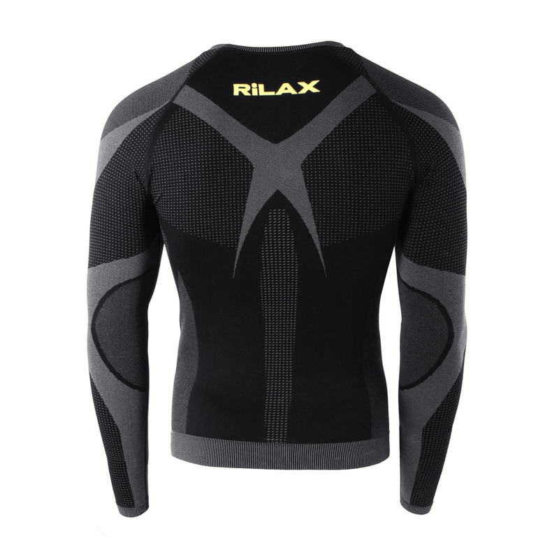 Functioneel T-shirt voor heren Rilax Noah, zwart - lange mouwen