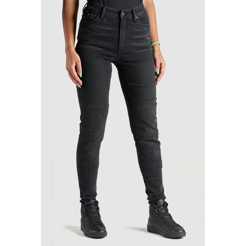 Dames motorjeans PANDO MOTO Kusari Cor 01 zwart uitverkoop