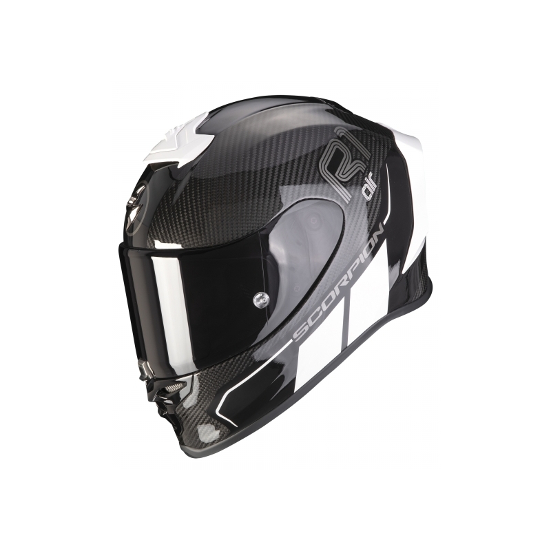 Integrální přilba Scorpion EXO-R1 Carbon Air Corpus II černo-bílá - II. jakost