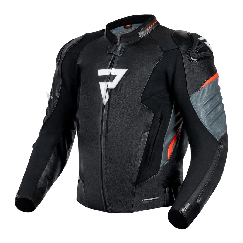 Rebelhorn Veloce zwart-fluorood leren motorjack
