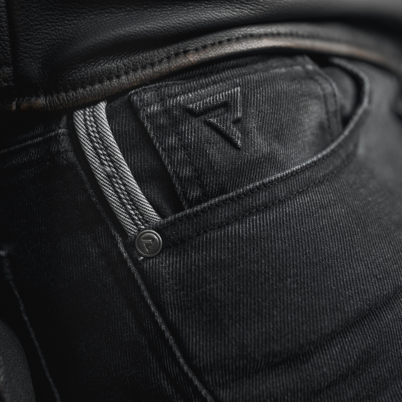Motorjeans Rebelhorn Nomad TP zwart gewassen uitverkoop