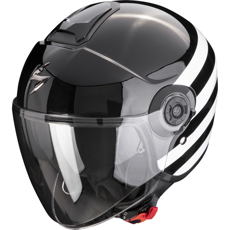 Open helm Scorpion EXO-CITY II Bee zwart-wit uitverkoop