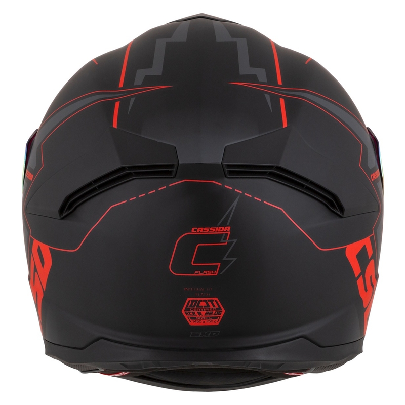 Cassida Integral GT 2.1 Flash Zwart-Rood-Grijs Motorhelm