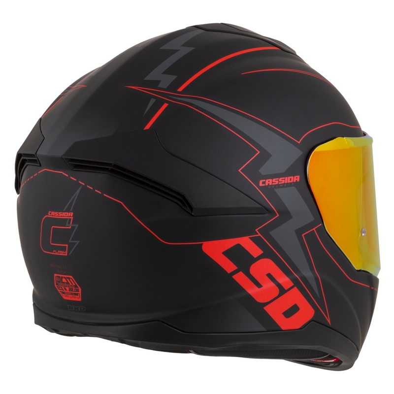 Cassida Integral GT 2.1 Flash Zwart-Rood-Grijs Motorhelm