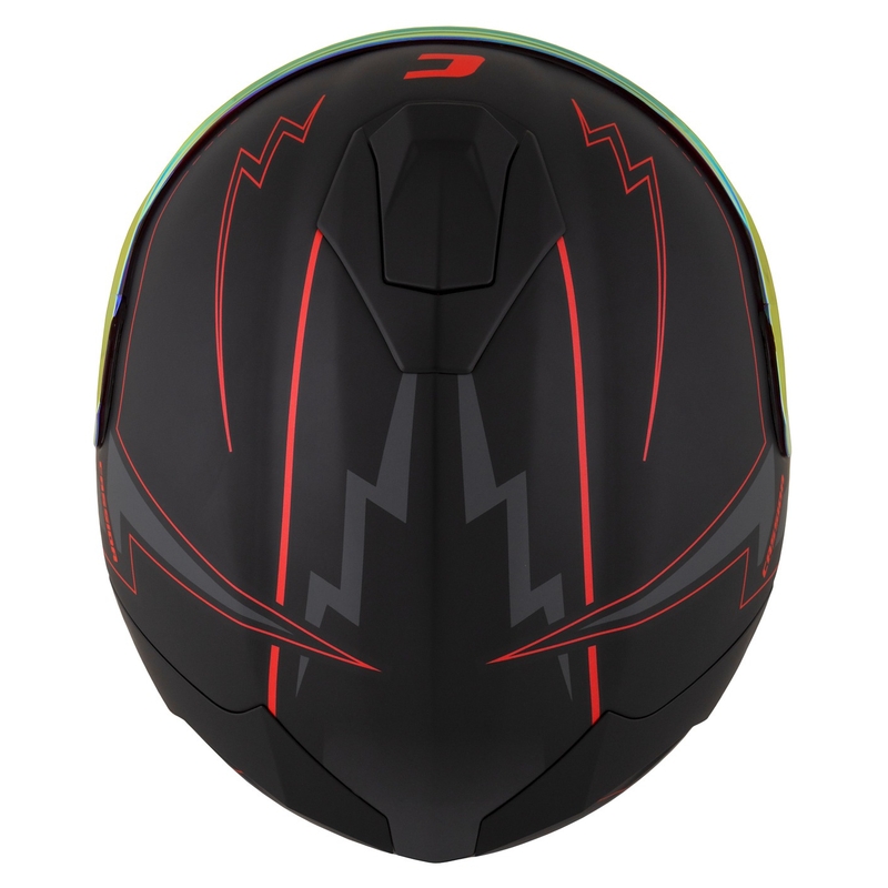 Cassida Integral GT 2.1 Flash Zwart-Rood-Grijs Motorhelm
