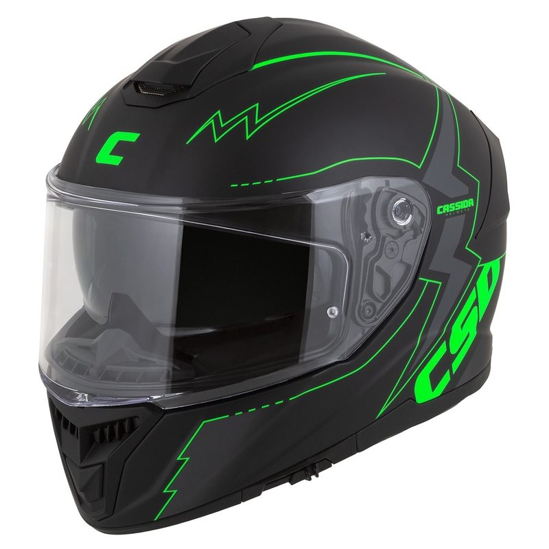 Integral motorhelm Cassida Integral GT 2.1 Flash zwart-fluogroen-grijs