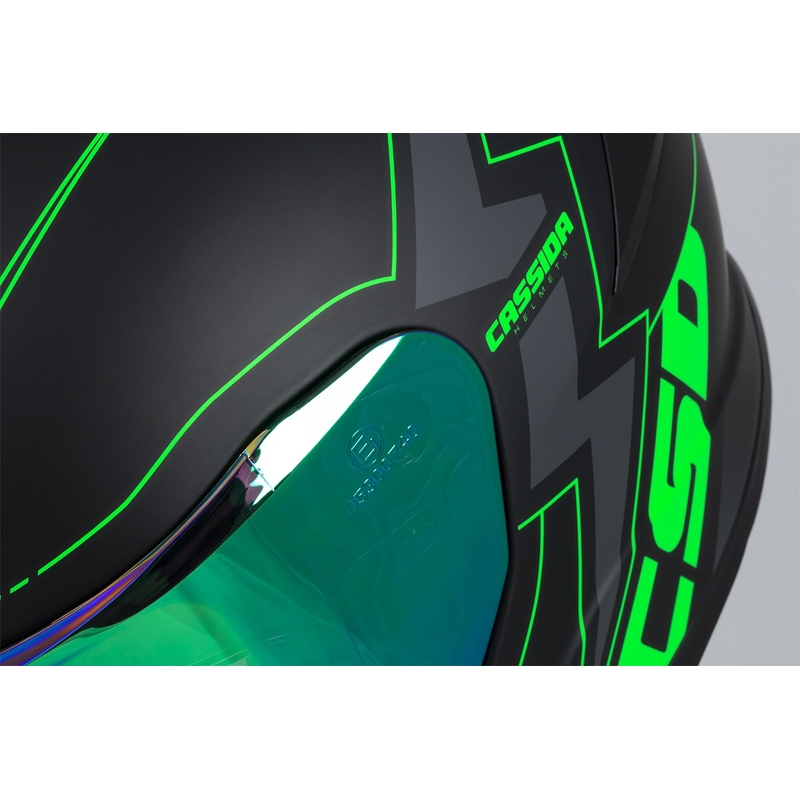 Integral motorhelm Cassida Integral GT 2.1 Flash zwart-fluogroen-grijs