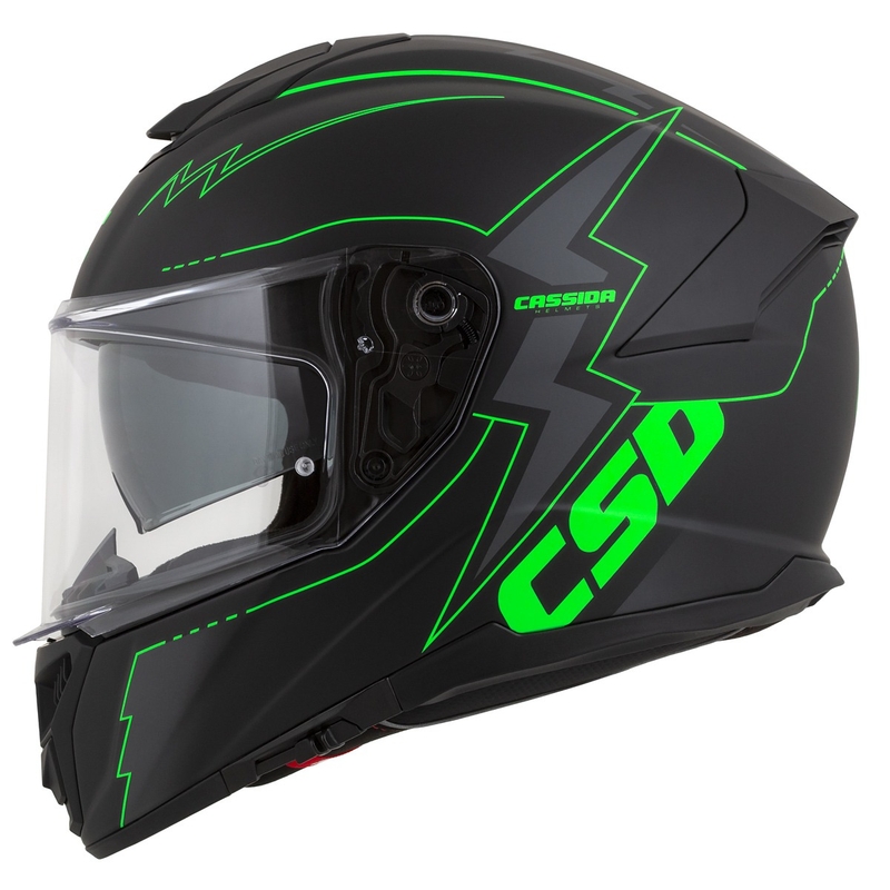 Integral motorhelm Cassida Integral GT 2.1 Flash zwart-fluogroen-grijs