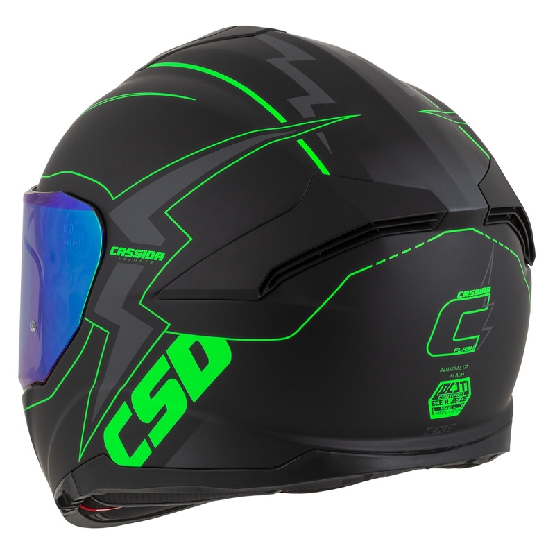 Integral motorhelm Cassida Integral GT 2.1 Flash zwart-fluogroen-grijs