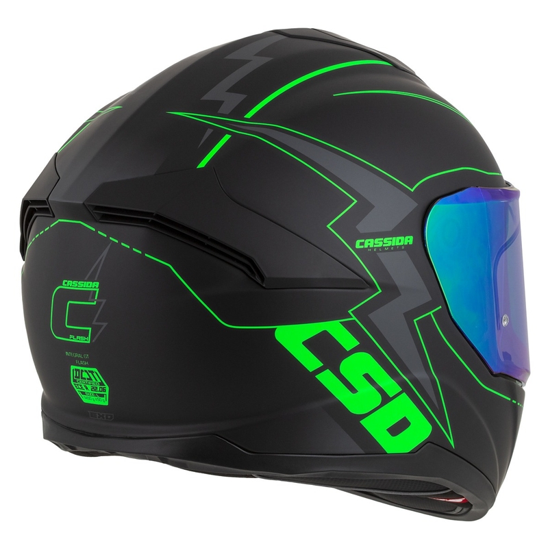 Integral motorhelm Cassida Integral GT 2.1 Flash zwart-fluogroen-grijs