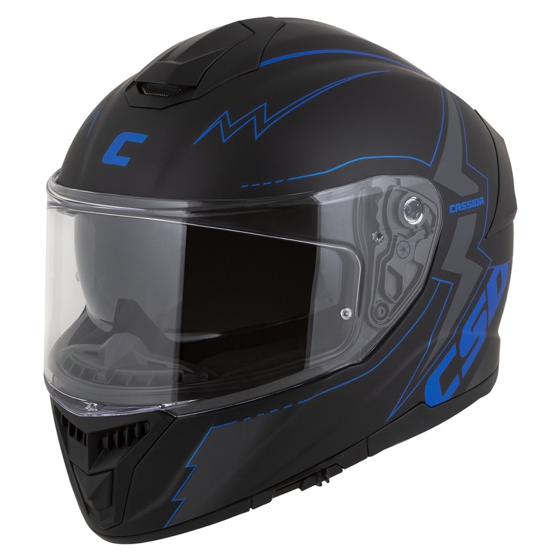 Integral motorhelm Cassida Integral GT 2.1 Flash zwart-blauw-grijs