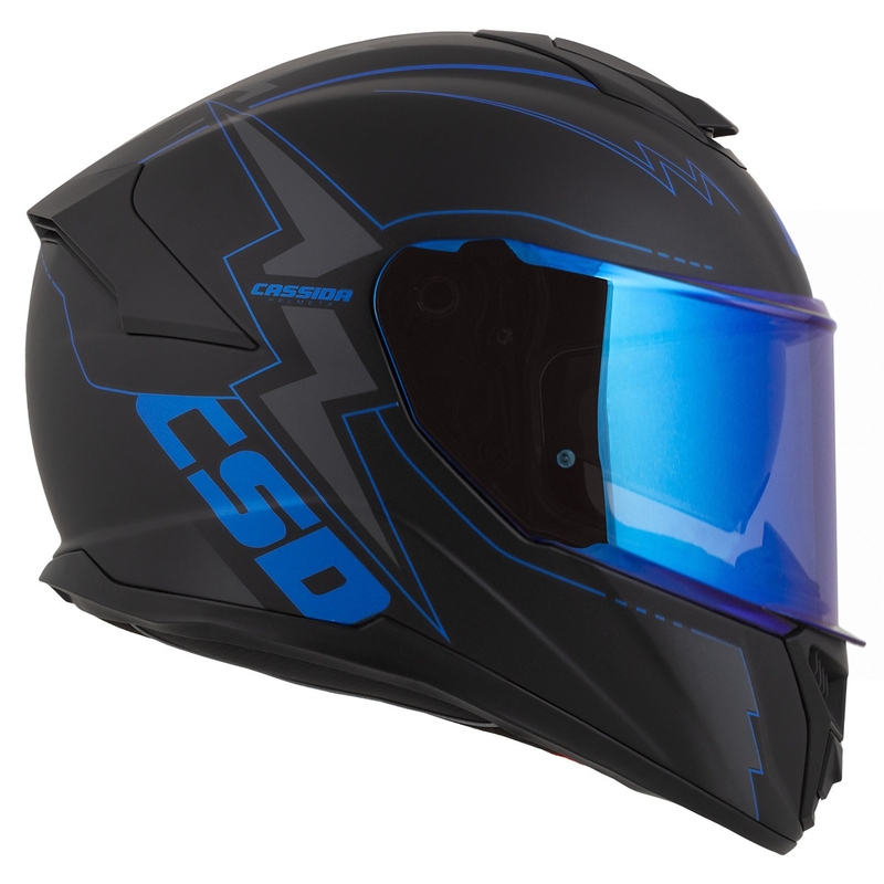 Integral motorhelm Cassida Integral GT 2.1 Flash zwart-blauw-grijs