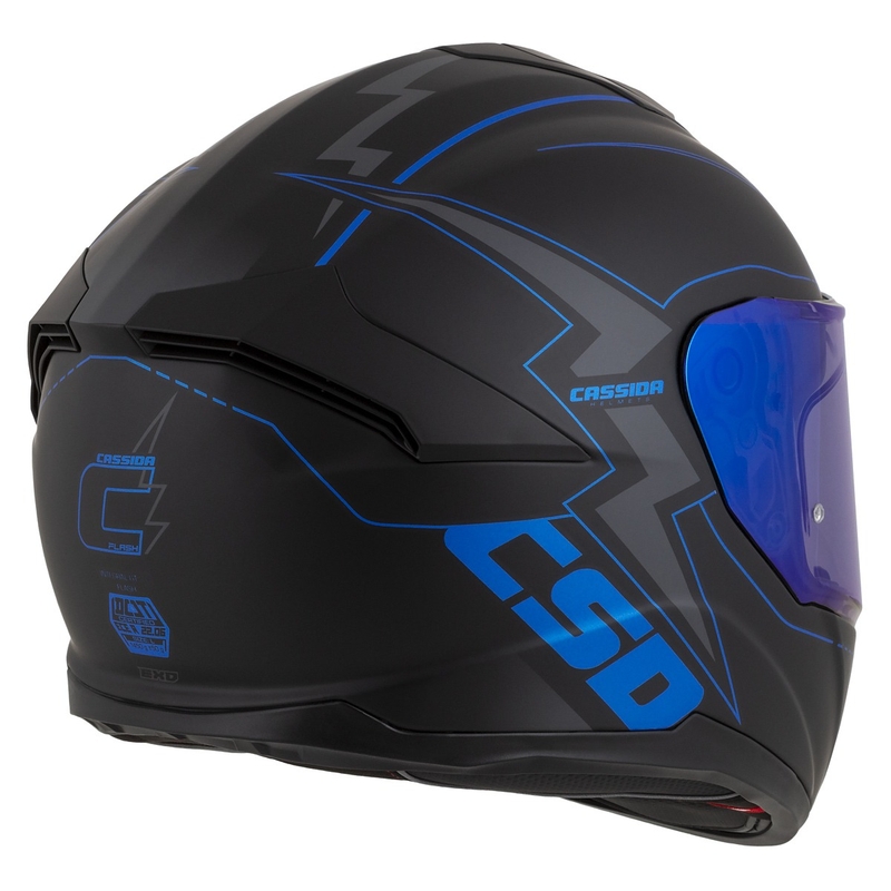 Integral motorhelm Cassida Integral GT 2.1 Flash zwart-blauw-grijs