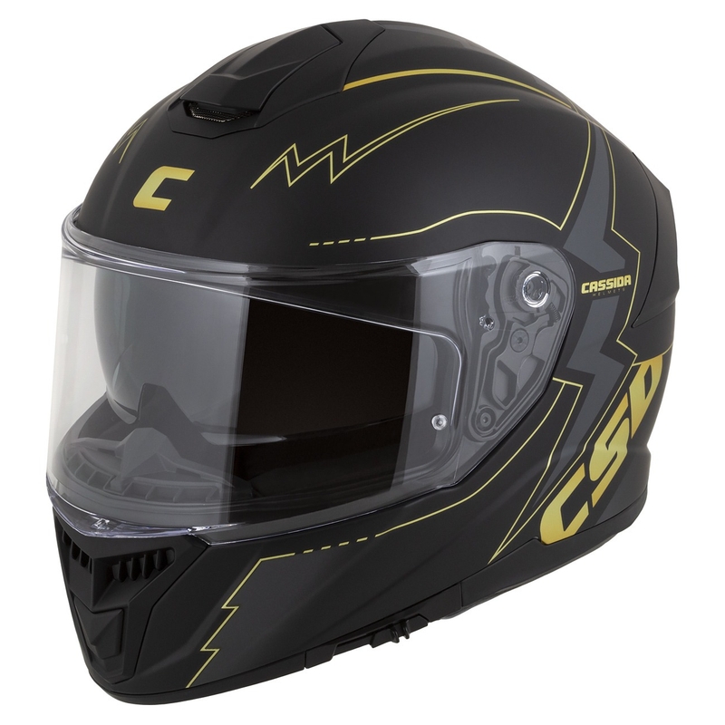Cassida Integral GT 2.1 Flash zwart-goud-grijs motorhelm