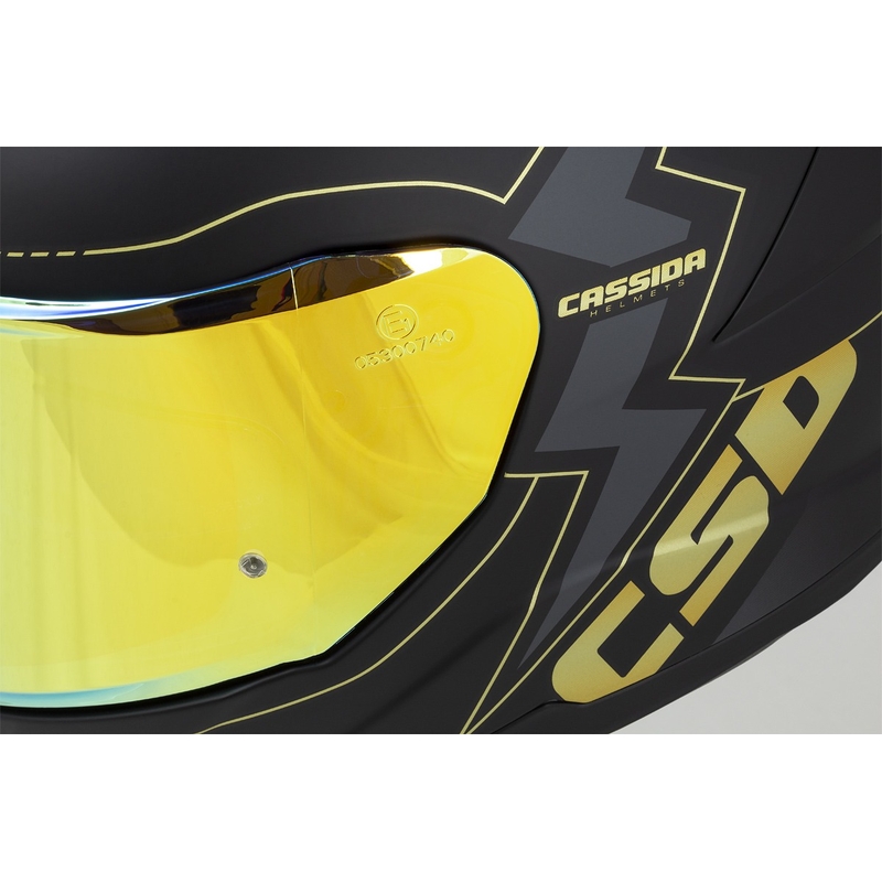 Cassida Integral GT 2.1 Flash zwart-goud-grijs motorhelm