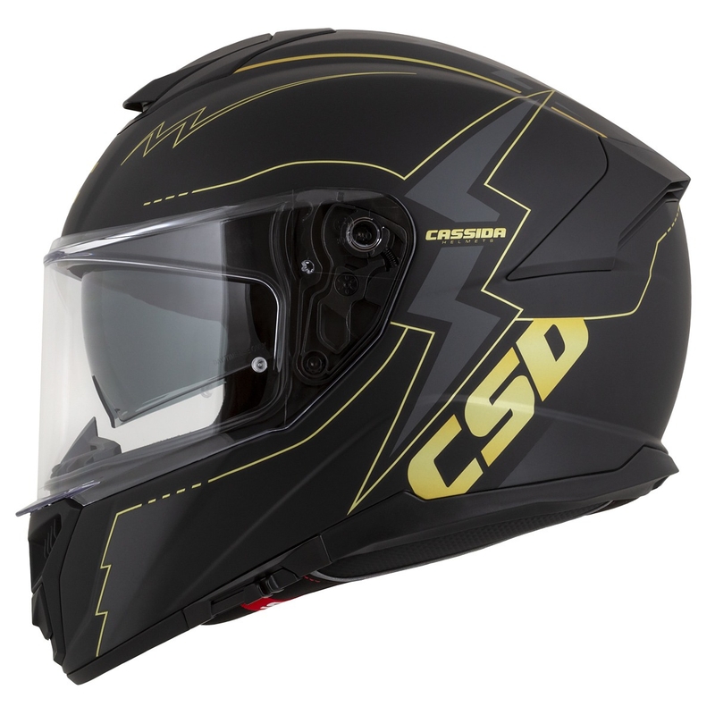 Cassida Integral GT 2.1 Flash zwart-goud-grijs motorhelm