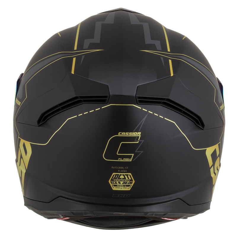 Cassida Integral GT 2.1 Flash zwart-goud-grijs motorhelm