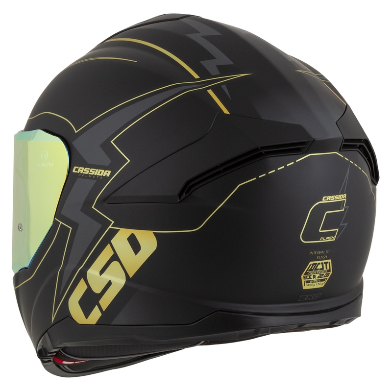 Cassida Integral GT 2.1 Flash zwart-goud-grijs motorhelm