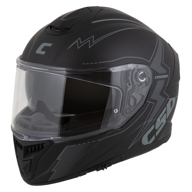 Cassida Integral GT 2.1 Flash Zwart-Grijs Integrale Motorfietshelm