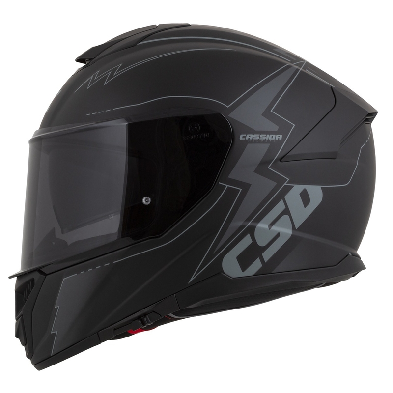 Cassida Integral GT 2.1 Flash Zwart-Grijs Integrale Motorfietshelm
