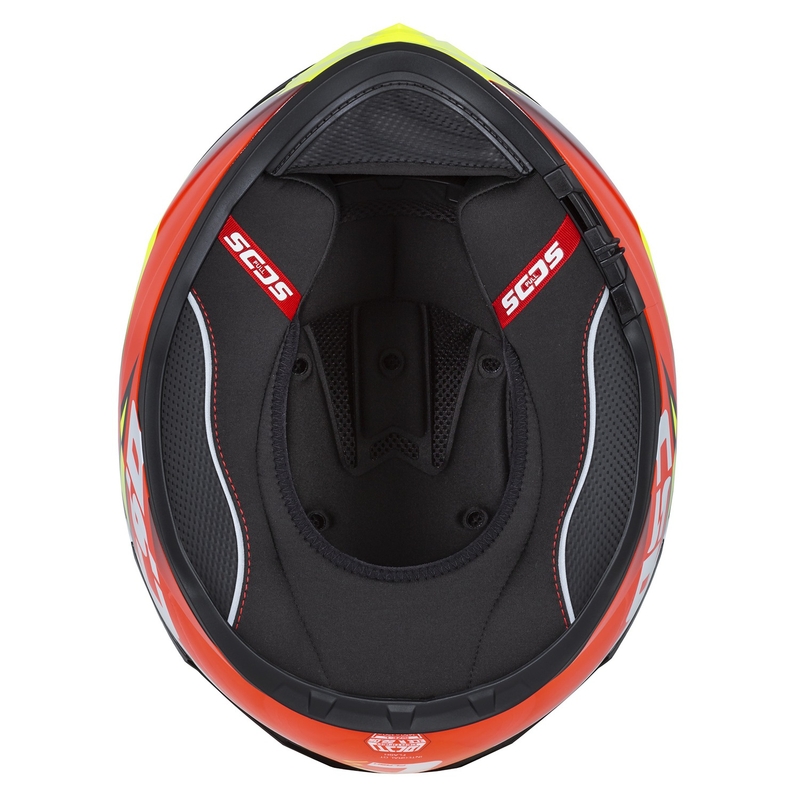 Integral motorhelm Cassida Integral GT 2.1 Flash fluo geel-rood-zwart-wit