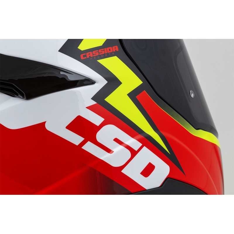 Integral motorhelm Cassida Integral GT 2.1 Flash fluo geel-rood-zwart-wit