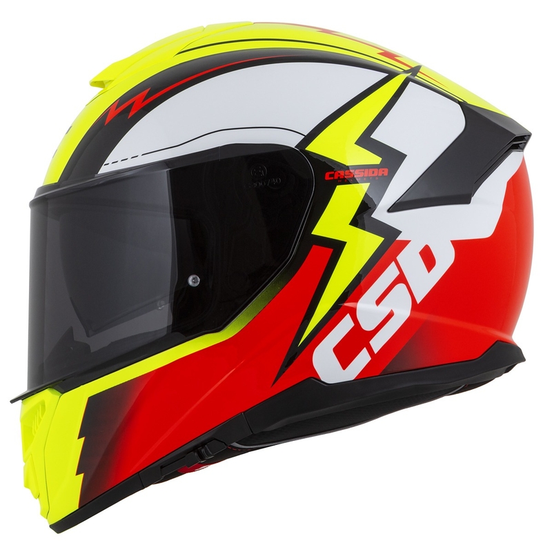 Integral motorhelm Cassida Integral GT 2.1 Flash fluo geel-rood-zwart-wit