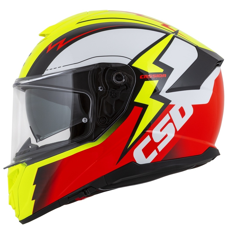 Integral motorhelm Cassida Integral GT 2.1 Flash fluo geel-rood-zwart-wit