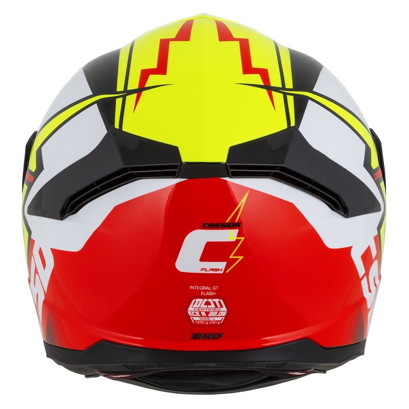 Integral motorhelm Cassida Integral GT 2.1 Flash fluo geel-rood-zwart-wit