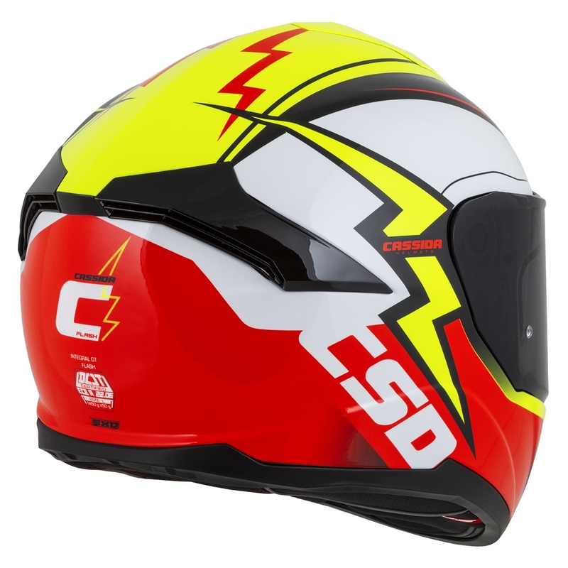 Integral motorhelm Cassida Integral GT 2.1 Flash fluo geel-rood-zwart-wit