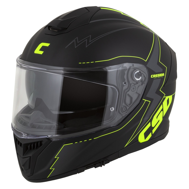 Integral motorhelm Cassida Integral GT 2.1 Flash zwart-fluo geel-grijs
