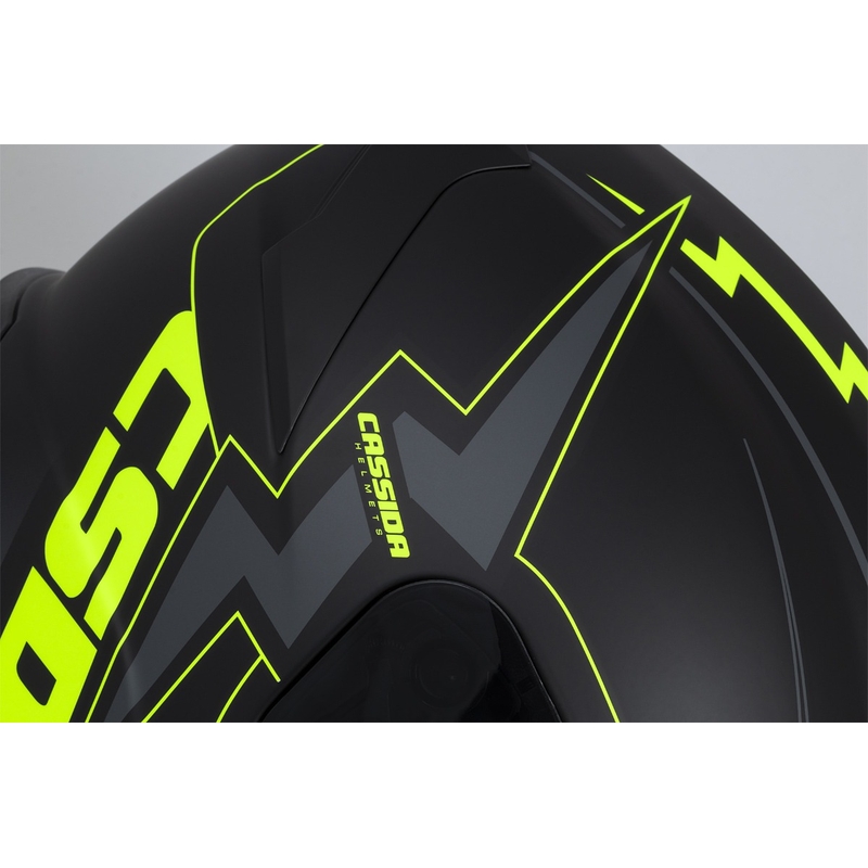 Integral motorhelm Cassida Integral GT 2.1 Flash zwart-fluo geel-grijs