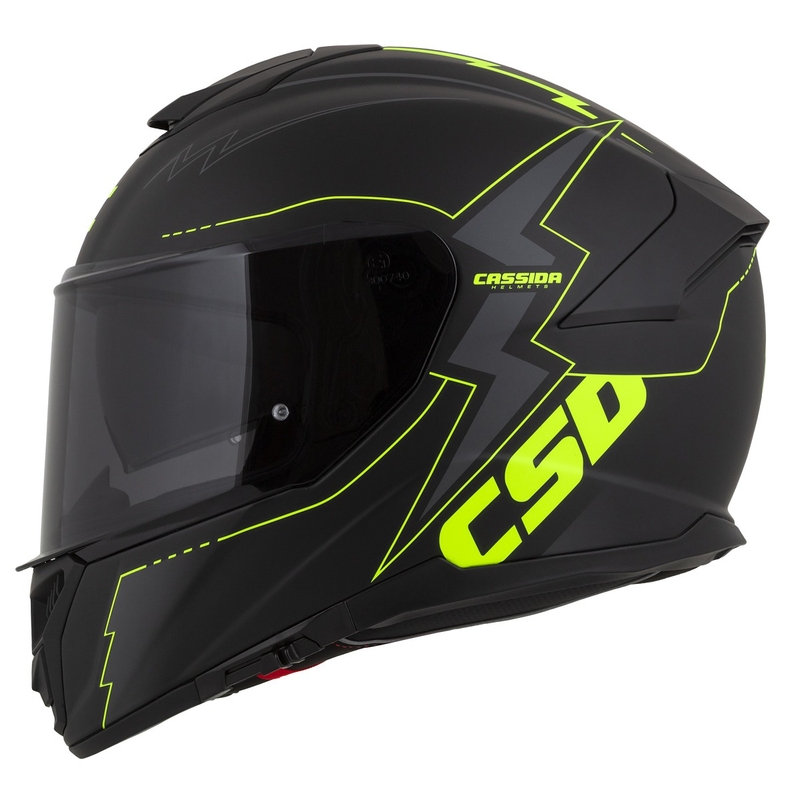 Integral motorhelm Cassida Integral GT 2.1 Flash zwart-fluo geel-grijs