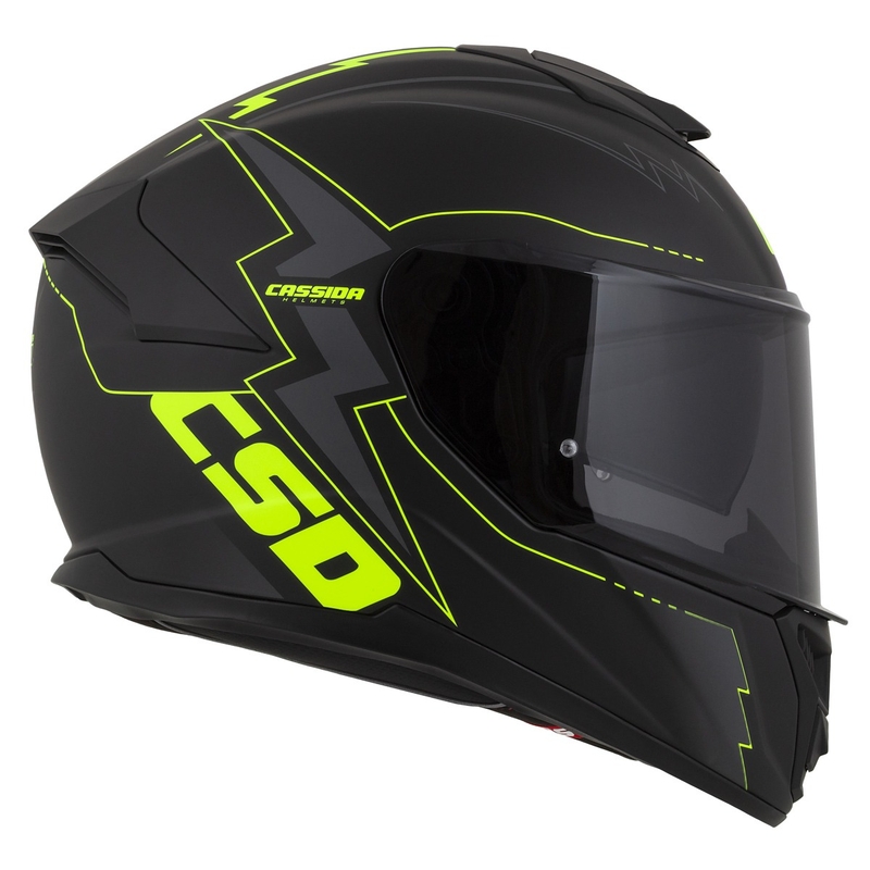 Integral motorhelm Cassida Integral GT 2.1 Flash zwart-fluo geel-grijs