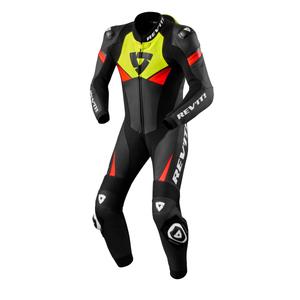 Revit Argon 2 eendelig motorpak zwart-fluogeel