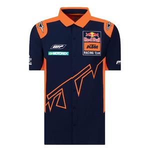 KTM Red Bull Racing Officieel Teamline-shirt blauw-oranje uitverkoop