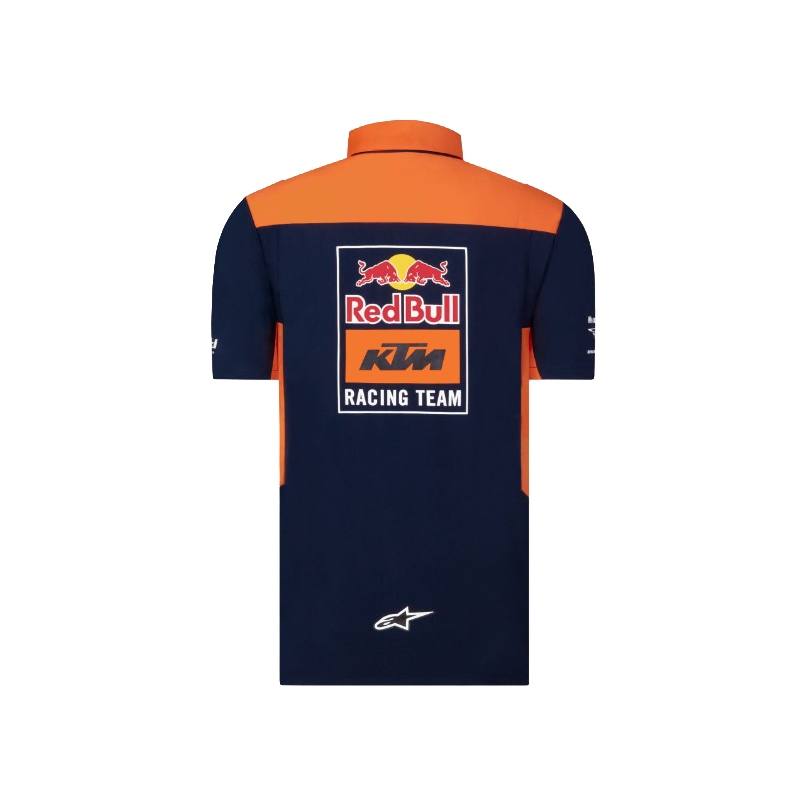 KTM Red Bull Racing Officieel Teamline-shirt blauw-oranje uitverkoop