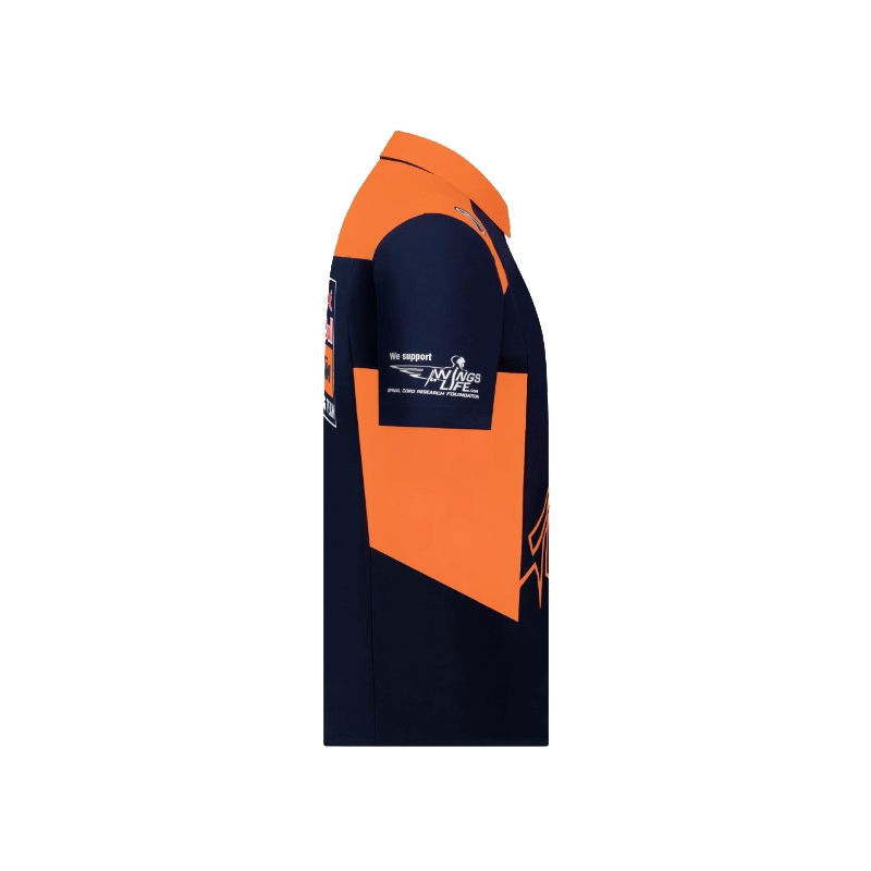 KTM Red Bull Racing Officieel Teamline-shirt blauw-oranje uitverkoop
